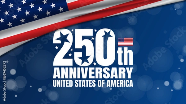 Obraz 250th anniversary USA Background