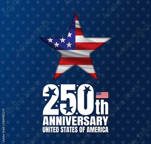 Obraz 250th anniversary USA Background