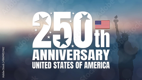 Obraz 250th anniversary USA Background