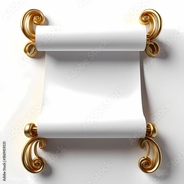 Obraz gold frame with ribbon