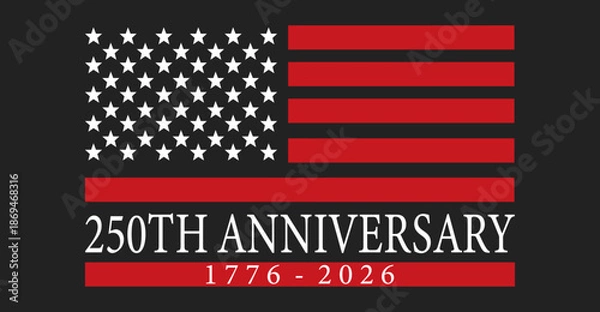 Obraz 250th anniversary USA Background