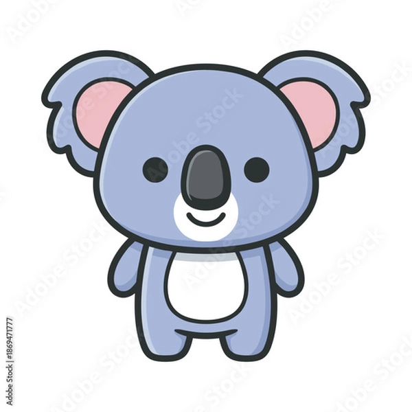 Obraz Adorable Cartoon Koala Vector Illustration