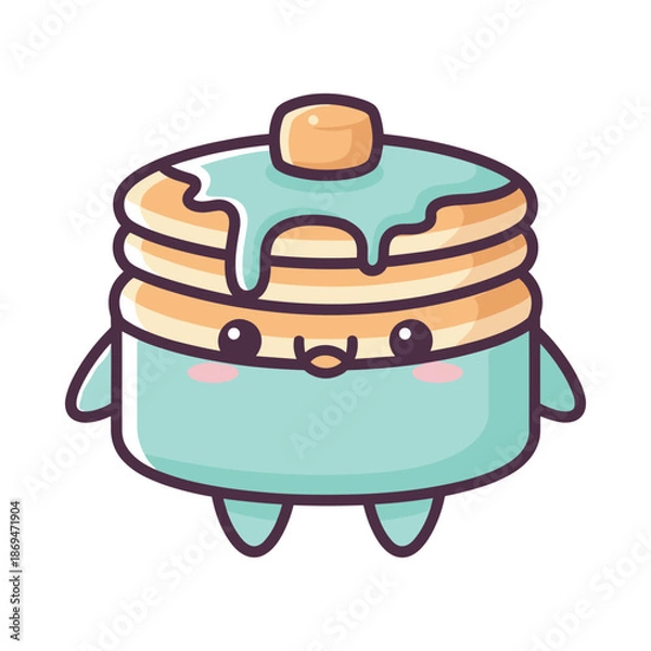 Obraz Cute Pancake Character Illustration