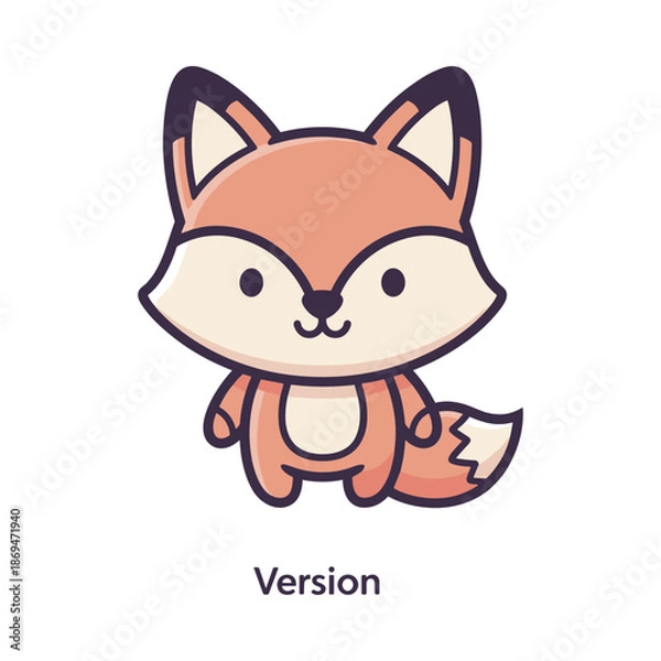 Obraz Cute Cartoon Fox Vector Illustration