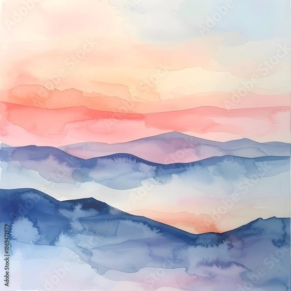 Obraz mountain landscape with clouds