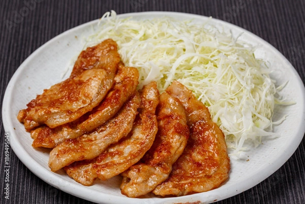 Obraz 豚ロースの味噌ダレ焼き