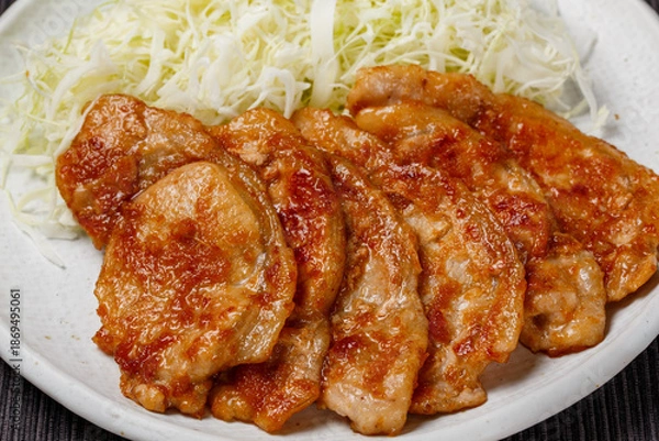 Obraz 豚ロースの味噌ダレ焼き