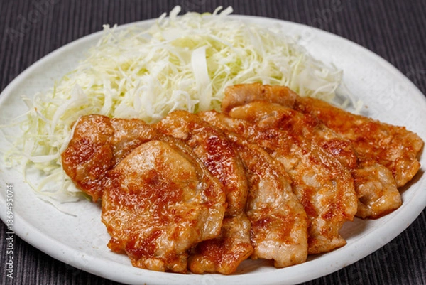 Obraz 豚ロースの味噌ダレ焼き