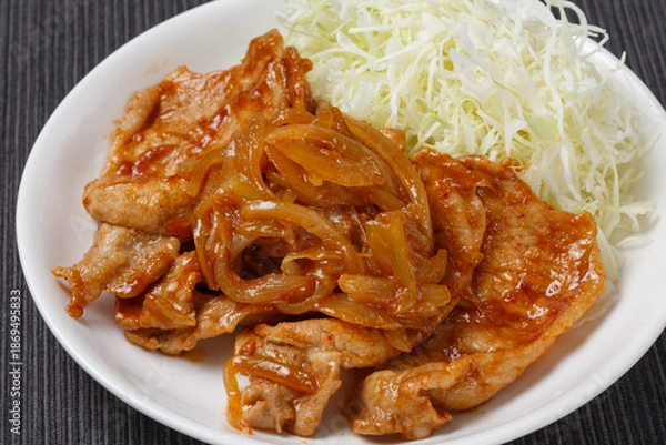 Obraz 豚ロースの味噌ダレ焼き