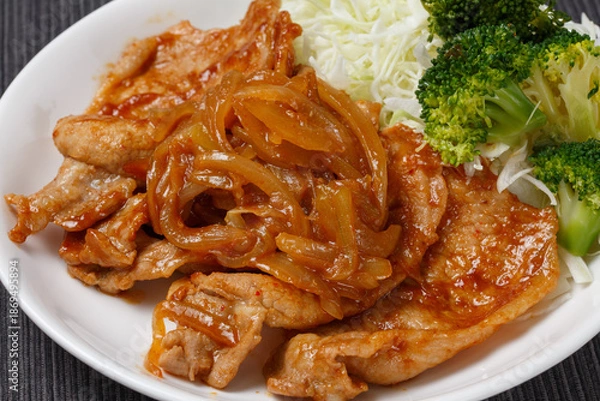 Obraz 豚ロースの味噌ダレ焼き