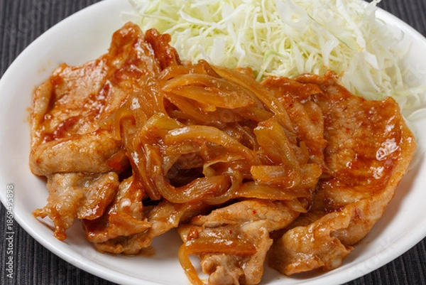 Obraz 豚ロースの味噌ダレ焼き