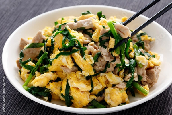 Obraz 豚ニラ玉炒め