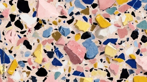 Obraz Colorful Terrazzo Floor Texture Background