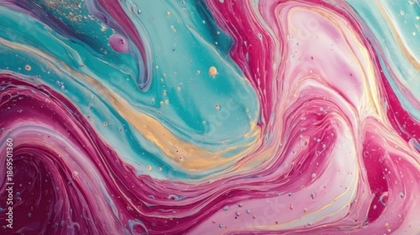 Obraz Abstract colorful liquid marble texture background