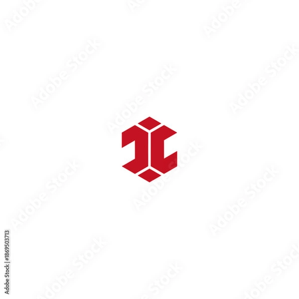 Obraz Letter JC logo icon flat vector design