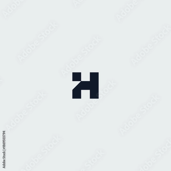 Obraz Letter H logo icon flat vector design