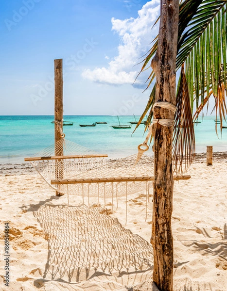 Obraz Hammock Hanging Among Palms
