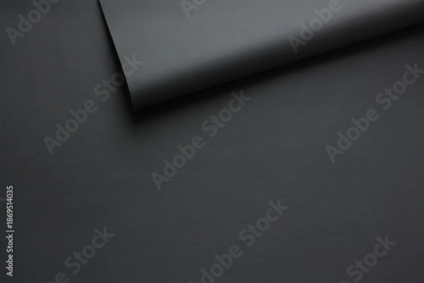 Obraz Dark gray paper texture with a slightly folded corner minimalistic composition