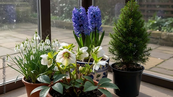 Obraz hyacinths in a pot