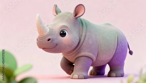 Obraz rhino cute