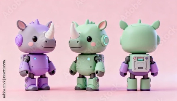 Obraz funny cartoon android