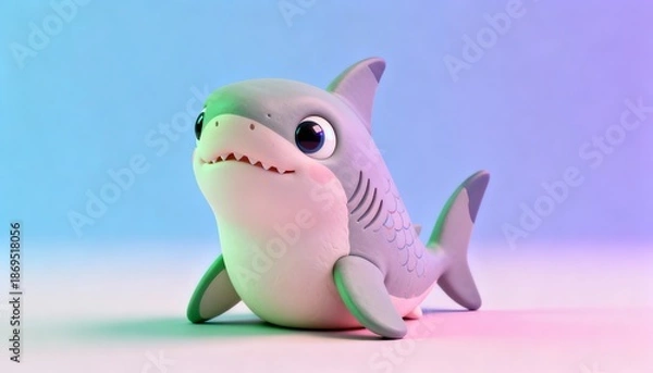 Obraz funny cartoon dolphin