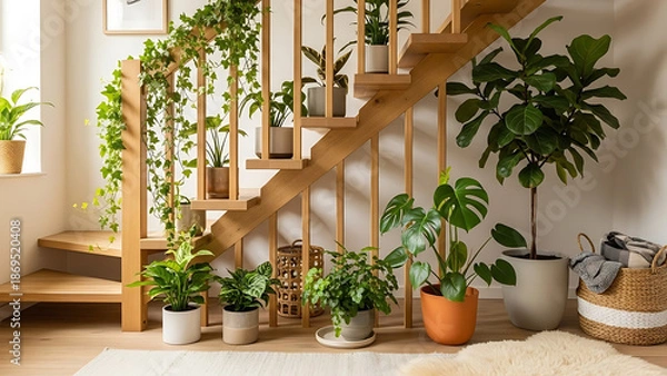 Obraz house with plants