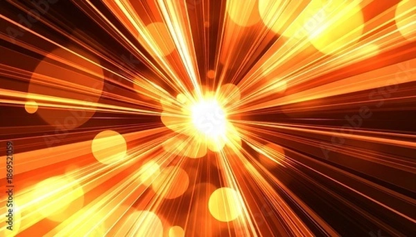 Obraz 爆発 閃光 黄金 放射 加速 輝き 覚醒 衝撃 核心 躍動 希望 閃き 瞬間 エネルギー 収束 拡散 宇宙 栄光 直感 変換