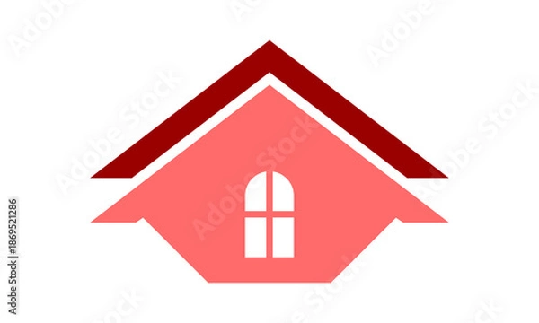 Obraz red house icon logo