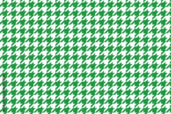 Obraz 緑と白の千鳥格子パターン背景