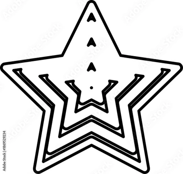 Obraz Star shape element. Geometric design