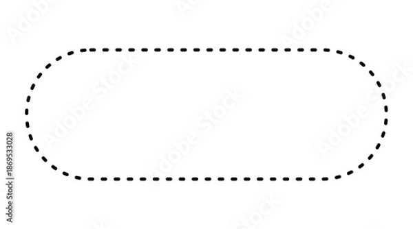 Obraz Black dotted rounded rectangle outline