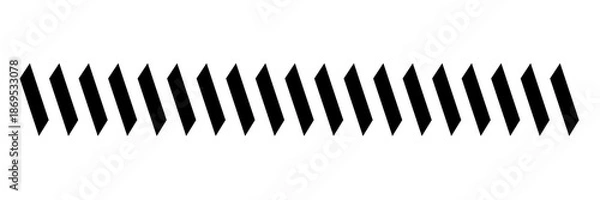 Obraz Black diagonal dash pattern divider