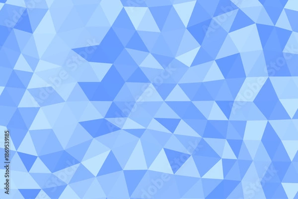 Obraz ブルーの三角形が連なる幾何学模様の抽象的な背景パターン