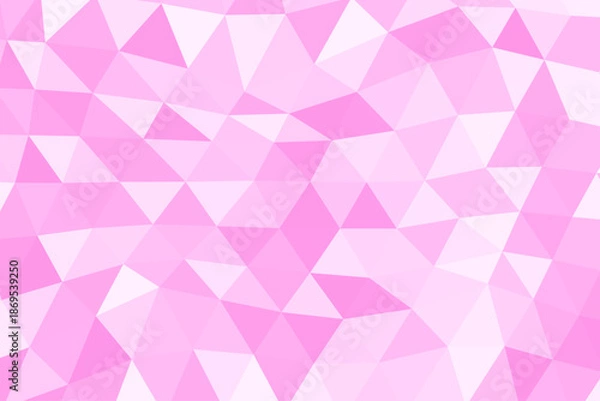 Obraz ピンクの三角形が連なる幾何学模様の抽象的な背景パターン