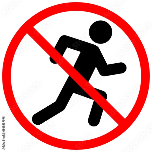 Obraz 駆け込みや走ることを禁止するマーク