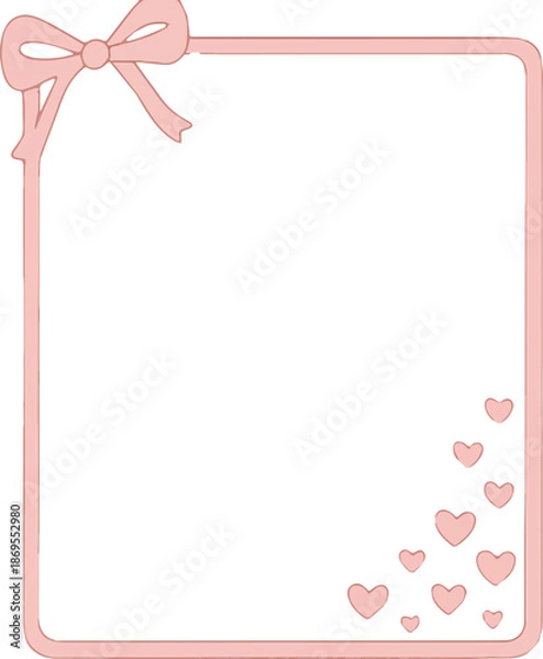 Obraz Pink Bow Note Frame