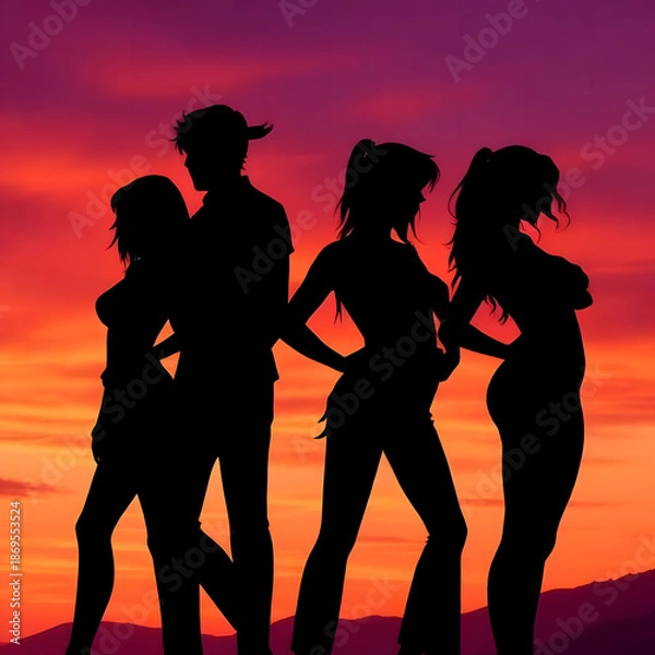 Obraz People's silhouette