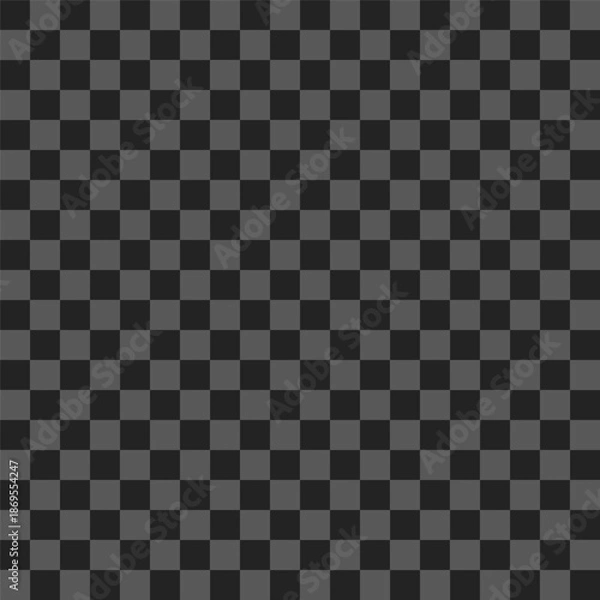 Obraz Dark Mode Black Transparent Checkerboard Background Pattern.