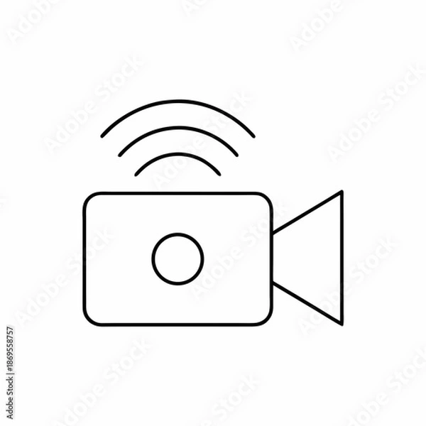 Fototapeta Live Streaming Icon Vector