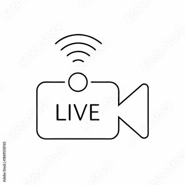 Fototapeta Live Streaming Icon Vector