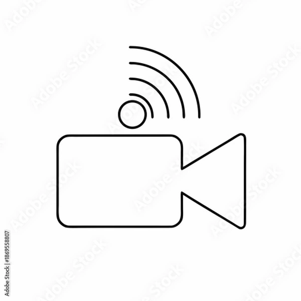 Fototapeta Live Streaming Icon Vector