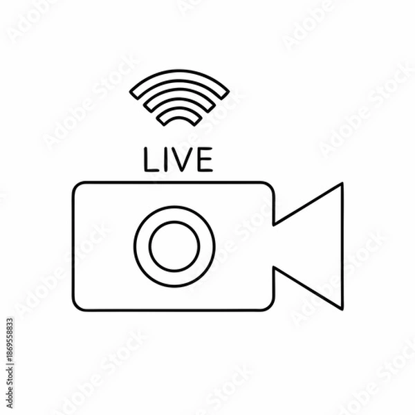 Fototapeta Live Streaming Icon Vector