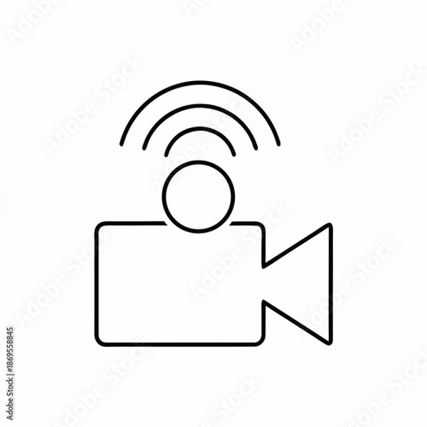 Fototapeta Live Streaming Icon Vector