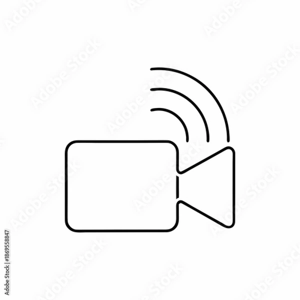 Fototapeta Live Streaming Icon Vector