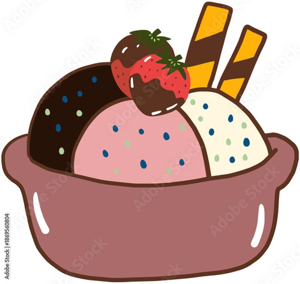 Obraz chocolate cake with strawberry