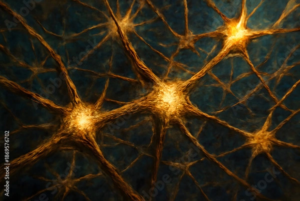 Obraz Luminous Neural Network Concept