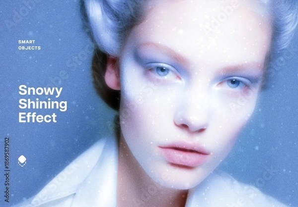 Obraz Snowy Glow Effect Mockup