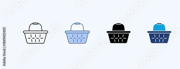 Fototapeta Basket Multiple Icon Illustration Vector