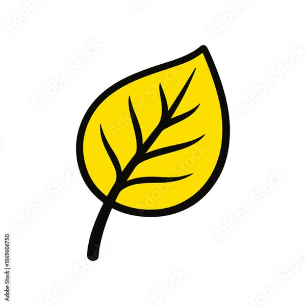 Obraz leaf sticker vector on a white background
Colored vector sticker on a white background
